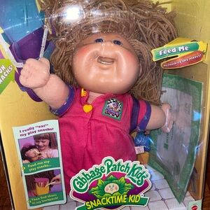 Vintage 1996 Pink Cabbage Patch Snacktime Kids Doll with Accessories